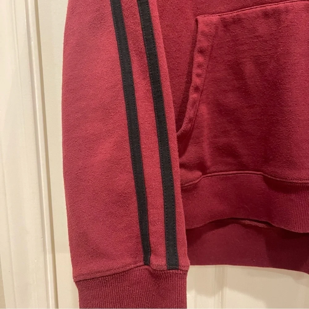 True Religion Men Hoodie Pullover Burgundy 2002 Logo Y2K Style Streetwear Large